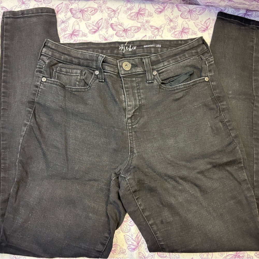 Style & Co. Women's Dark Gray Skinny Jeans